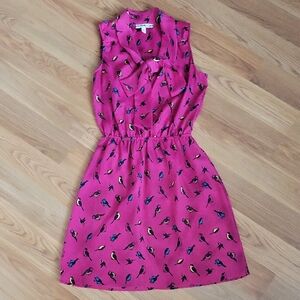Accidentally In Love Bird Print Mini Dress